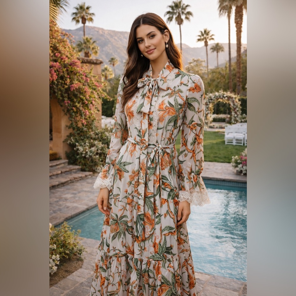 New with tags Kobi Halperin Payne Boho Chic Dress in Ivory Multi, Size XS